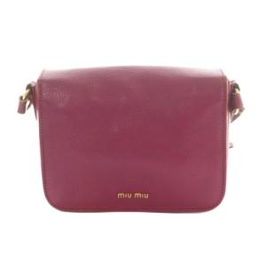 miumiu マドラスショルダーバッグ フラップ マゼンタピンク /MI OS OH SH