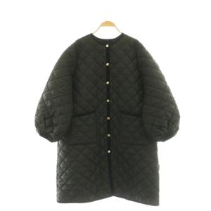 24AW ARKLEY PUFF SLEEVE キルティングコート 34 ブラック