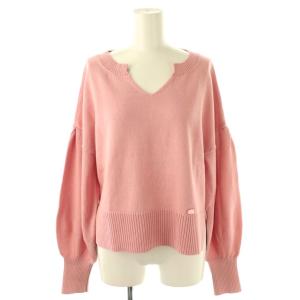 コットン混キーネックニット セーター 34 ピンク 6912310 /DO OS