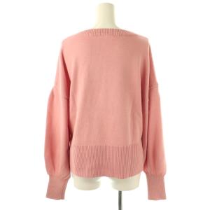 René コットン混キーネックニット セーター 34 ピンク 6912310 /DO OS
