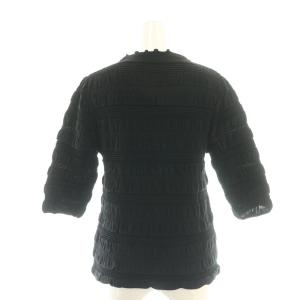 René 24SS ハーフスリーブ ニットトップス カットソー ジャガード 36 ブラック 6422030 /CX