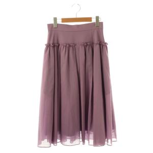 フレアスカート ギャザー 34 パープル 5134060 /CX OS