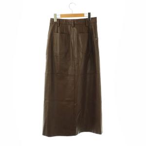 Diagram GRACE CONTINENTAL 24AW クラッシュレザータイトスカート ロング 38 ブラウン /HK OS