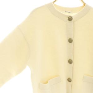 Whim Gazette WhimGazette 24AW カシミヤ混ファーニットジャケット F オフホワイト