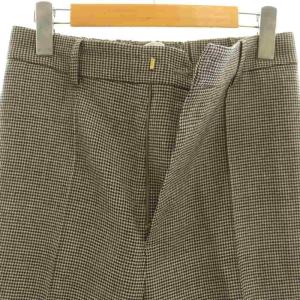 Lisiere L'Appartement 5AW Houndstooth Side Zip Pants パンツ ワイド 千鳥格子 34 ブラウン