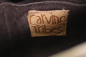 CARVING TRIBES マエストラ トートバッグ ハンドバッグ レザー×ハラコ ベージュ ホワイト /YO4