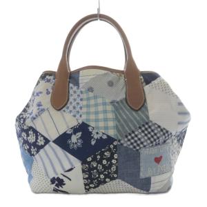 トートバッグ ハンドバッグ パッチワーク ブルー /YO1