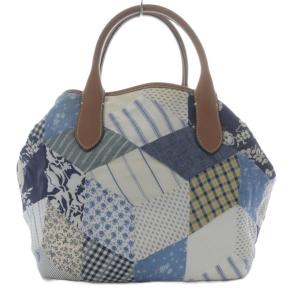 POLO RALPH LAUREN トートバッグ ハンドバッグ パッチワーク ブルー /YO1