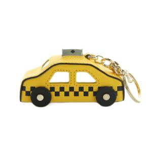 オン ア ロール タクシー キーチェーン キーホルダー レザー 牛革 黄色 /MI OS