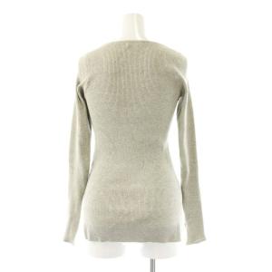 AURALEE Ron Herman別注 リブニット カットソー 長袖 コットン 0 グレー /NR OS