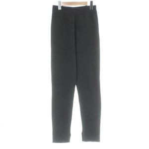 ムートリバーニットパンツ ウール F ダークグレー 無地 フルレングス 裾スリット /AB OS