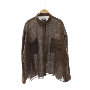 25年 カルーラリネンシャツ F ダークブラウン /ES OS