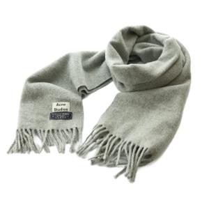 ヴァージンウール大判ストール マフラー ウール グレー /SS OS SH