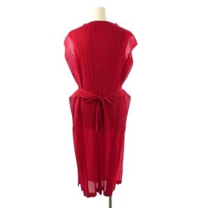 PLEATS PLEASE ISSEY MIYAKE プリーツノースリーブワンピース 2 レッド
