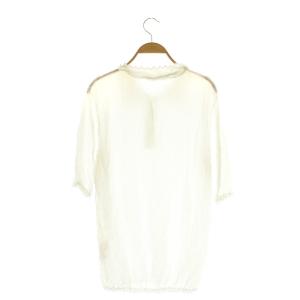 ISSEY MIYAKE ハート Heat シワ加工 ブラウス シャツ プルオーバー 2 白 /CX OS SH