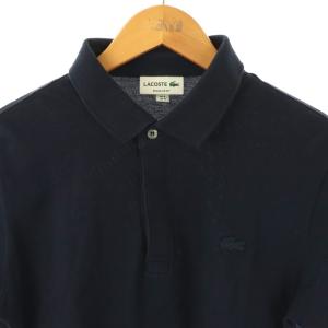LACOSTE レギュラーフィット ストレッチ パリポロシャツ 半袖 コットン 4 紺 PH5522L /NR OS