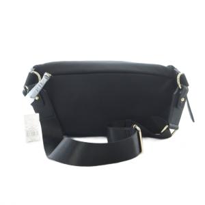 LANVIN en Bleu リセ ウエストバッグ ショルダー ボディバッグ 黒 ブラック ゴールドジッパー フロントポケット ロゴ金具