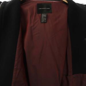 DOUBLE STANDARD CLOTHING ジロンラムメルトンダウンロングコート アウター ジップアップ 38 黒 /NR OS