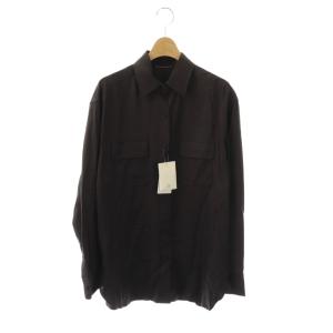 24AW safari シャツ ダークブラウン