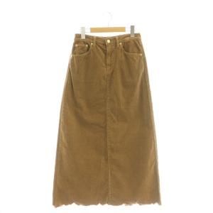 ×Big Johnコーデュロイマキシスカート フレア カットオフ S ブラウン /CX OS