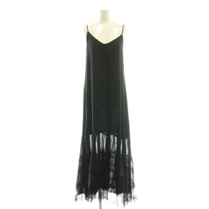 Race Maxi Dress ワンピース キャミワンピ ブラック /CX OS