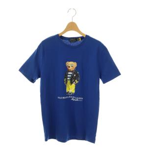 ポロベアプリントTシャツ カットソー 半袖 S ブルー /DF OS SH