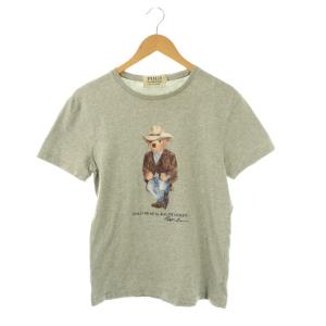 ポロベアプリントTシャツ カットソー S グレー /DF OS SH
