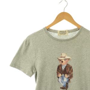 POLO RALPH LAUREN ポロベアプリントTシャツ カットソー S グレー /DF OS SH