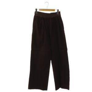 stretch twill タックパンツ ワイド 36 茶 /NR OS SH