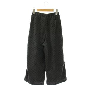 VERMEIL par iena 24SS ドットワイドパンツ イージー 36 グレー 黒 /NR OS