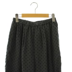 VERMEIL par iena 24SS ドットワイドパンツ イージー 36 グレー 黒 /NR OS