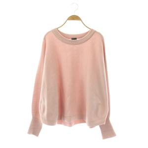 25SS バルキーヤーン ドルマンロングリブニット セーター 長袖 ピンク /HK OS