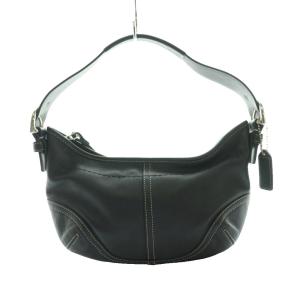 ワンショルダーミニバッグ レザー 黒 ブラック /SS OS