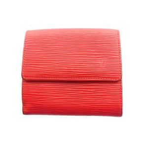 エピ ポルト モネビエ カルト クレディ 三つ折り財布 レザー 赤 レッド /SS OS OH