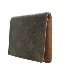 LOUIS VUITTON モノグラム ポルト2カルト ヴェルティカ カードケース 名刺入れ 茶 ブラウン /SS OS OH
