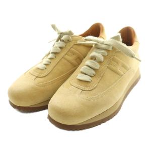 HERMES クイックレザースニーカー スエード 36.5 ベージュ