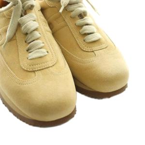HERMES クイックレザースニーカー スエード 36.5 ベージュ