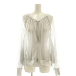 24SS トリコットシフォンブルゾン シアー F グレー /CX OS