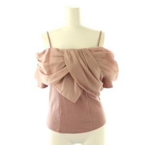 24AW リボンディテールカットトップス カットソー F ピンク /HK OS