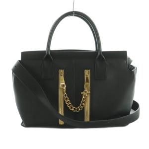 CATE ケイト 2WAY ハンドバッグ ショルダーバッグ レザー 黒 /MI OS OH