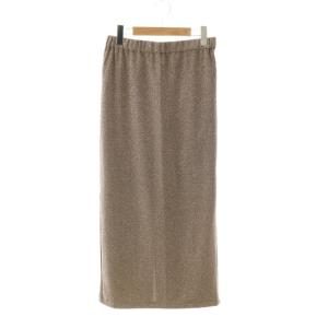 24AW ラメIラインスカート タイトスカート ロング F ゴールド色 /DF OS