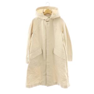 コットンフーデットコート ロング 2 ライトベージュ /DO OS