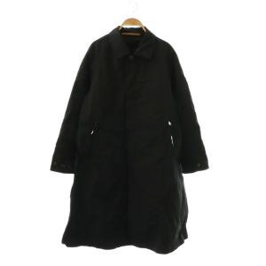 高密度タフタ バルマカーンコート ステンカラーコート 36 ブラック /DF OS