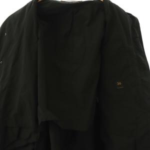 SCYE BASICS 高密度タフタ バルマカーンコート ステンカラーコート 36 ブラック /DF OS