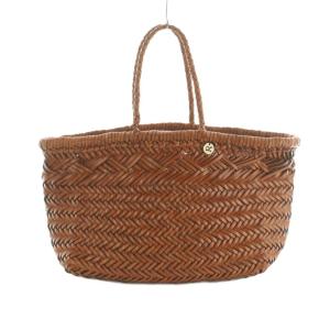 メッシュレザートートバッグ 茶 /MI OS