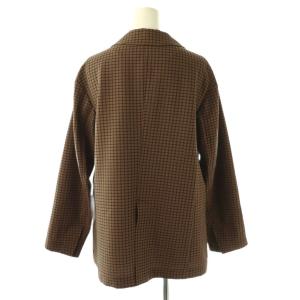URBAN RESEARCH セットアップ サッカーチェック ダブルブレストジャケット タイトスカート F ブラウン ブラック /DO