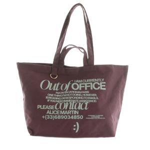 25AW LOUNA SLOBE別注 BIGトートバッグ キャンバス プリント 紫 /MI OS