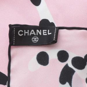 CHANEL スカーフ ココマーク シルク ピンク