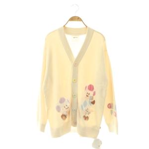 × Nintendo 25SS スーパーマリオ キノピオ ヨッシーJQDカーディガン M-L クリーム