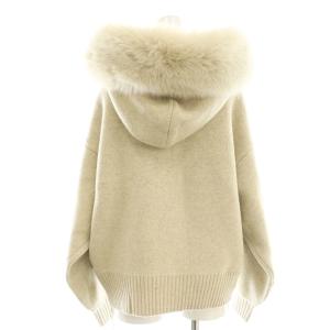 SNIDEL 25AW USAGI ONLINE限定 ファーフードパーカー ジップアップ 1 ライトベージュ